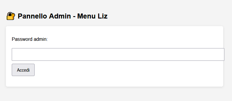 Accesso amministrativo con PIN