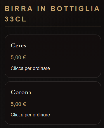 Lista prodotti cliente