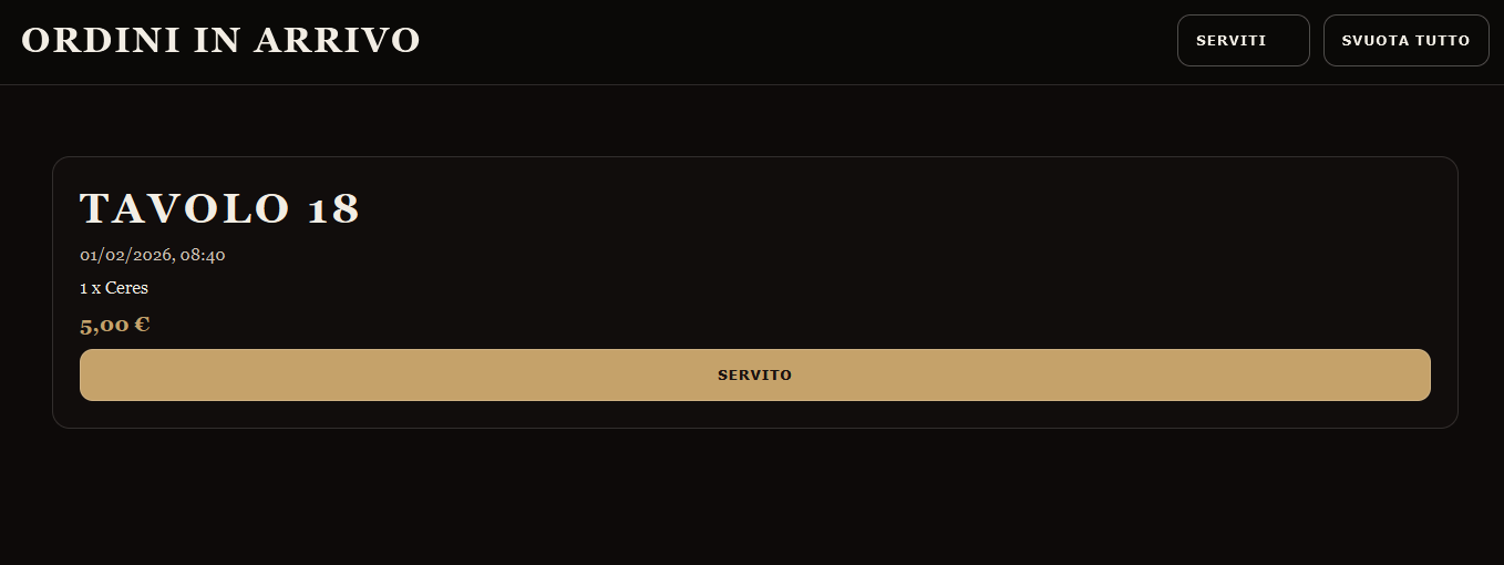 Ordini in arrivo staff